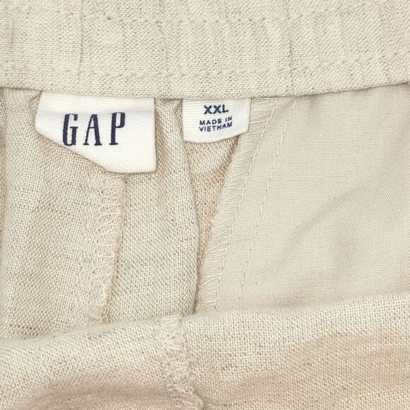 Gap Shorts Size XXL WomensFlax Beige Pull On Linen Utility High Waist Drawstring - Picture 3 of 7